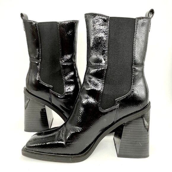 Circus by Sam Edelman Black Chunky Ankle Boots with Heel - Size 7.5M - Picture 4 of 12